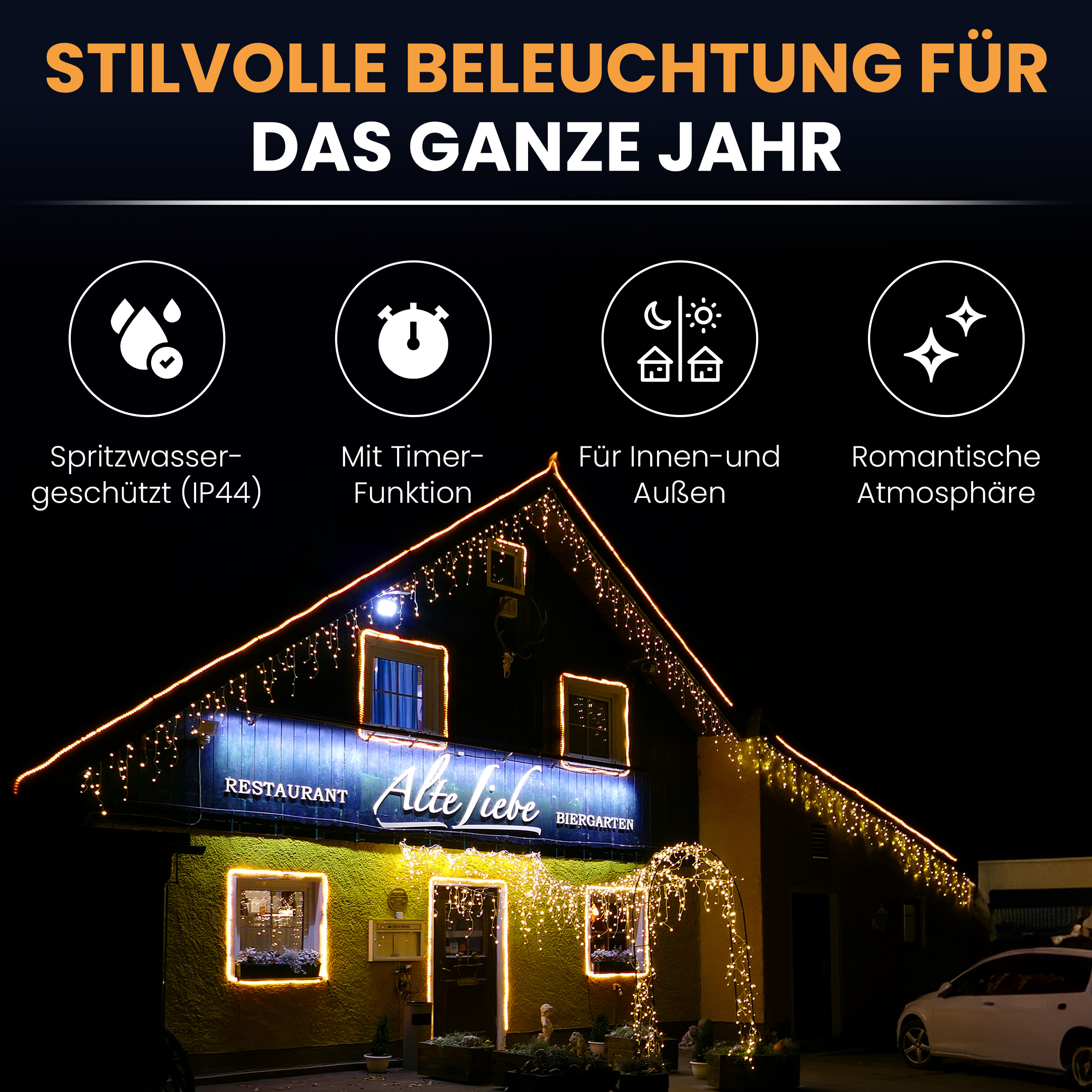 2fdDCoO8sabjYf LED-Eisregen-Lichterkette LED Beleuchtung Lichterkette Eisregen