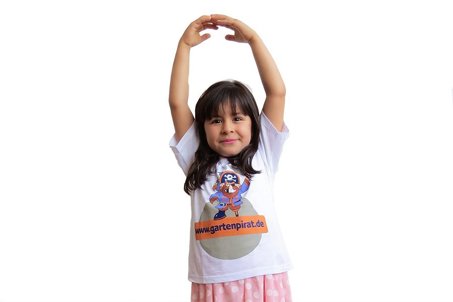T-Shirt mit Gartenpirat-Motiv für Kinder Mädchen Jungen von 1-2 Jahre, 86 - 92 cm 