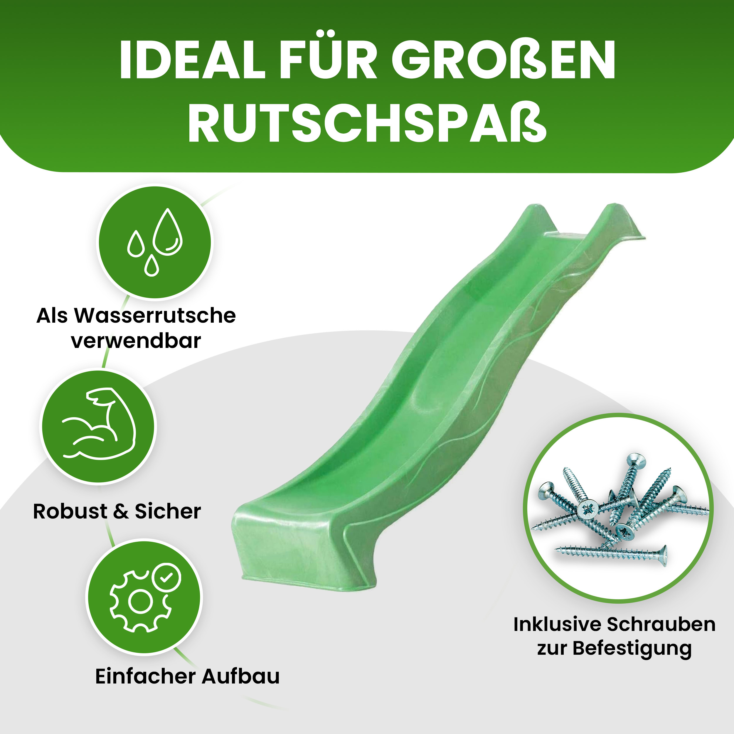 Wellenrutsche 290 cm Rutsche Anbaurutsche für den Garten Wellenrutsche 290 cm Rutsche Anbaurutsche für den Garten