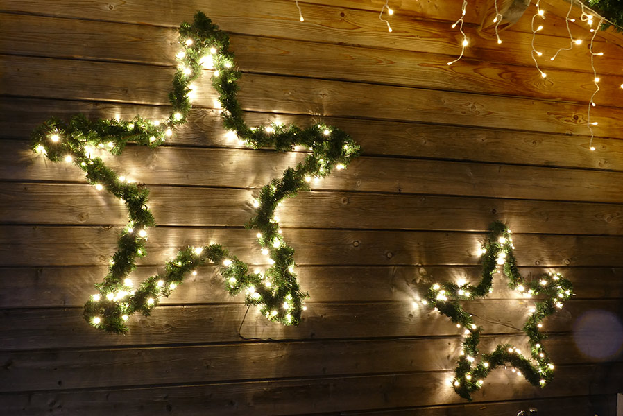 Girlanden-Stern mit LED-Beleuchtung warmweiß Lichterkette Stern Girlande