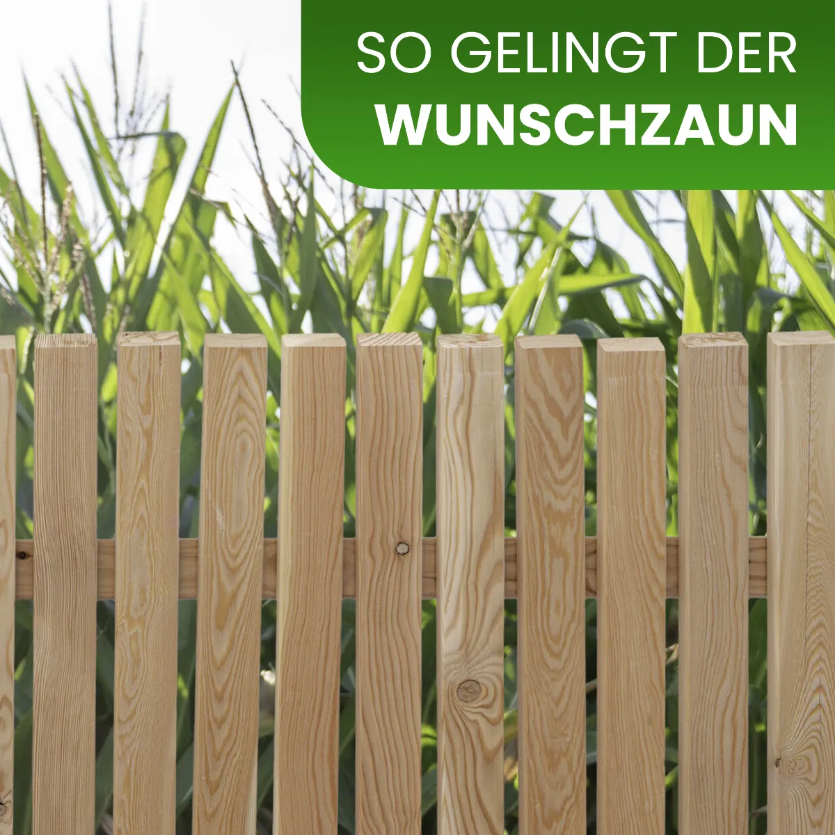 Holzpaket für Gartenzaun Lattenzaun inkl. Schrauben 180 cm breit Lärche natur Typ B 150 cm hoch