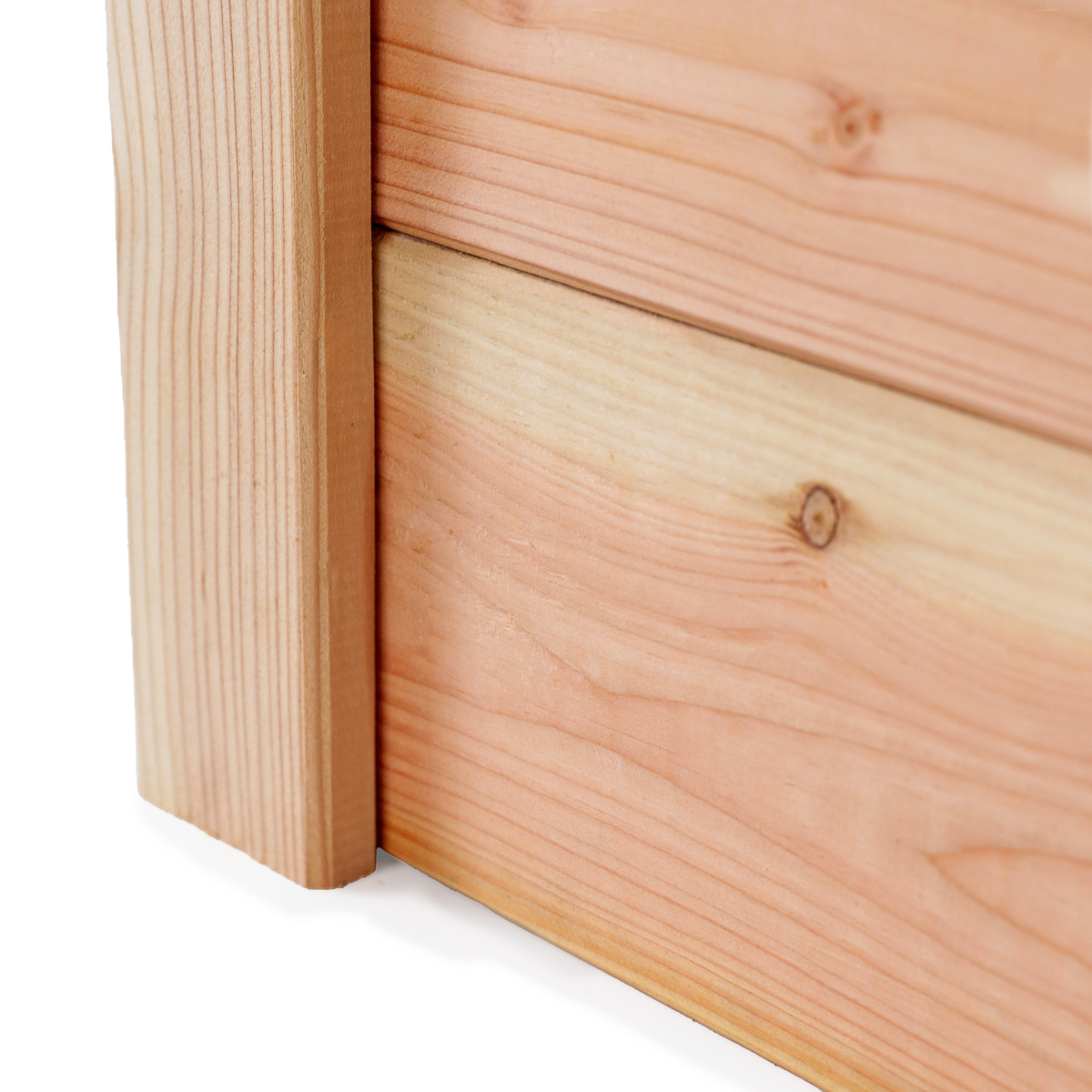 Modernes Hochbeet Höhe 73 cm mit Handlauf aus Lärchenholz Pflanzbeet Kräuterbeet Gemüsebeet