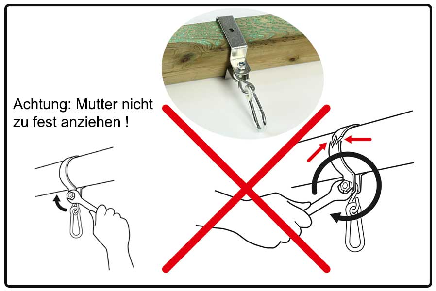 1x Schaukelhaken für Vierkantbalken 9 x 9 cm 1x Schaukelhaken für Vierkantbalken 9 x 9 cm