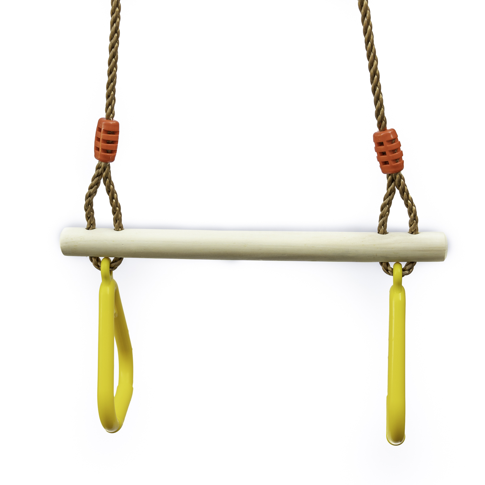 Trapez mit Kunststoffringen gelb Turngerät Schaukel Höhe bis 2,55m