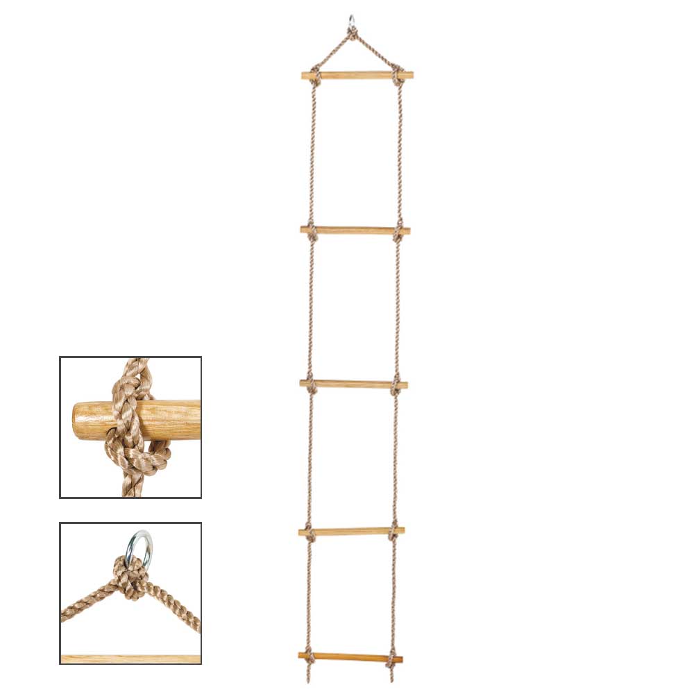 Strickleiter für Kinder Seilleiter Kletterseil Sprossen Ø 22 mm Sprossen-Länge 30 cm Strickleiter für Kinder Seilleiter Kletterseil Sprossen Ø 22 mm Sprossen-Länge 30 cm