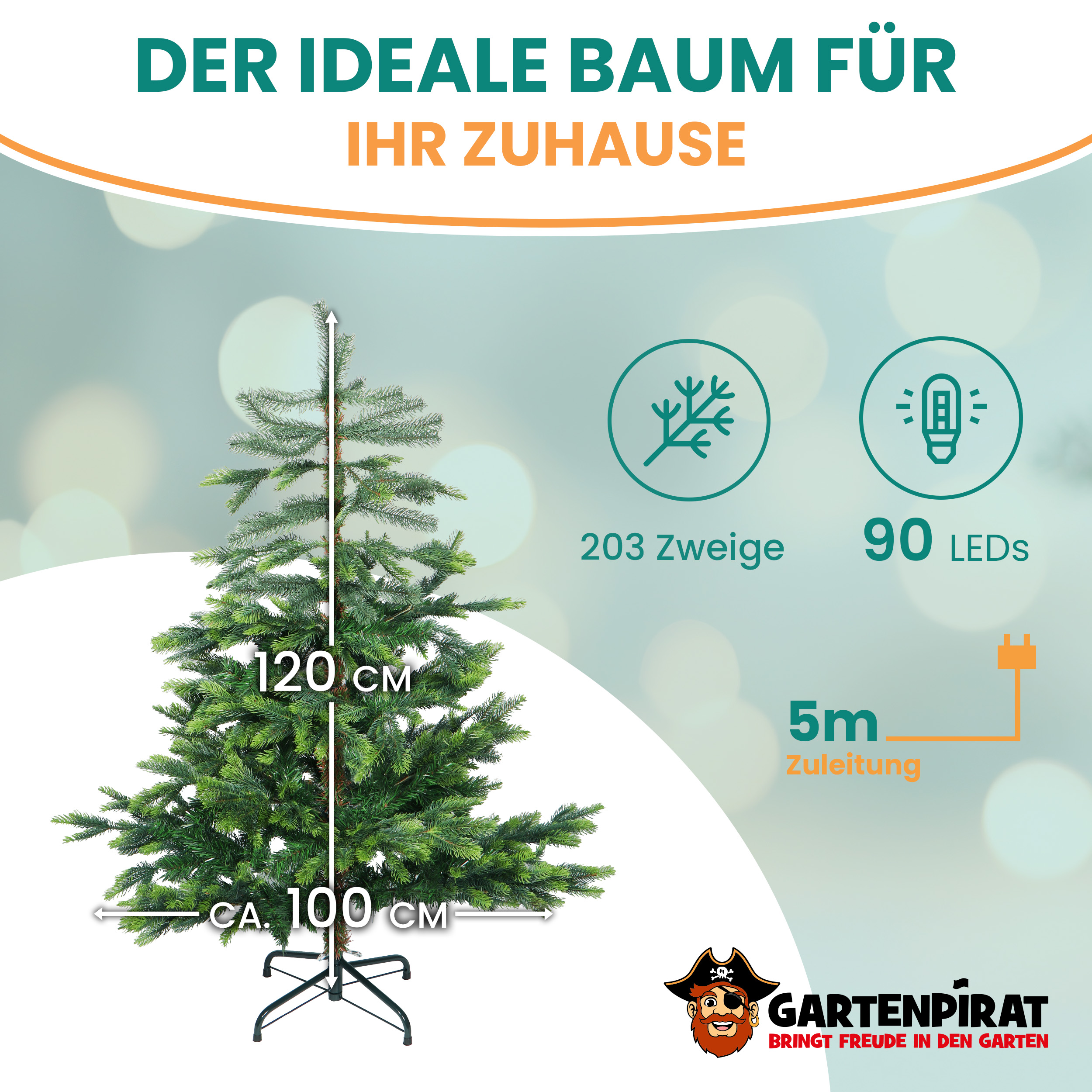 BonTree Fichte künstlicher Weihnachtsbaum mit LED Christbaum BonTree Fichte künstlicher Weihnachtsbaum mit LED Christbaum