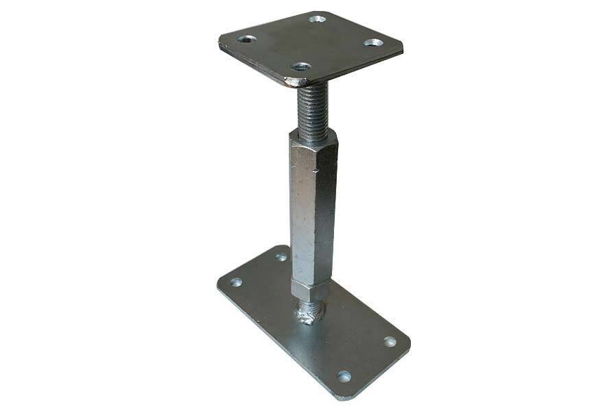 P-Pfostenträger verstellbar 160-220 mm Stützenfuß aus Stahl verzinkt Typ P höhenverstellbar Carport