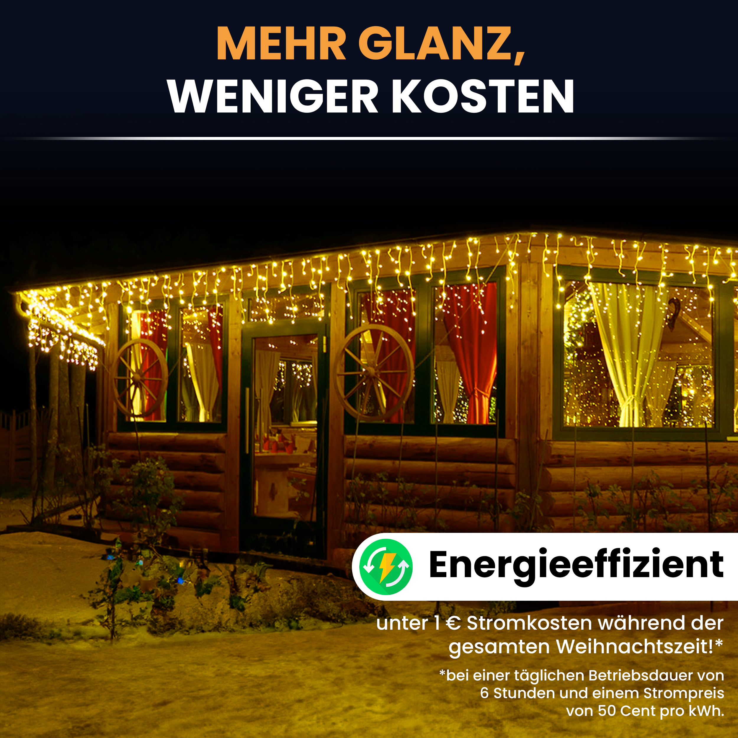 3YQBbJuQ1e3Wbo LED-Eisregen-Lichterkette LED Beleuchtung Lichterkette Eisregen