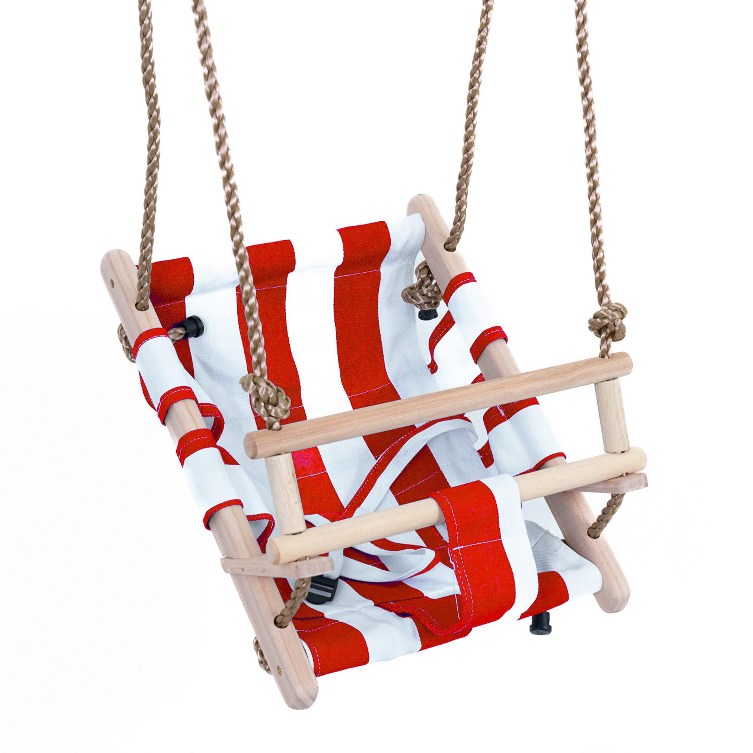 Babyschaukel Kinderschaukel aus Holz Stoff Schaukel zum Aufhängen