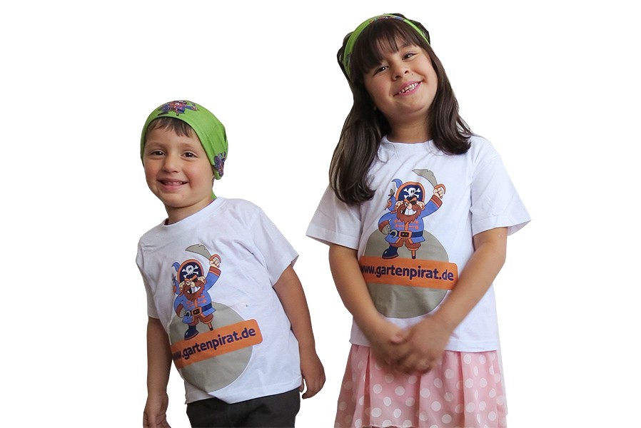 T-Shirt mit Gartenpirat-Motiv für Kinder Mädchen Jungen von 1-2 Jahre, 86 - 92 cm  T-Shirt mit Gartenpirat-Motiv für Kinder Mädchen Jungen von 1-2 Jahre, 86 - 92 cm