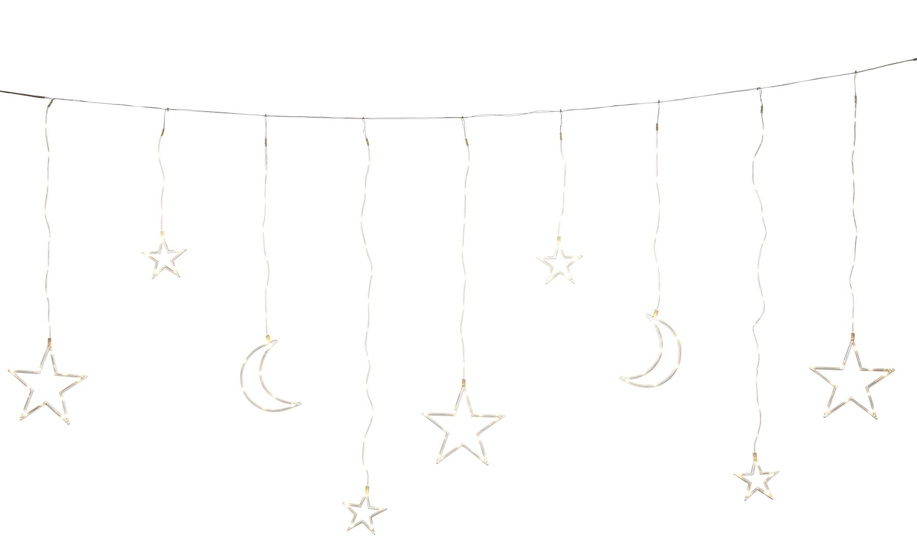 LED-Vorhang Weihnachtsmotive Lichterkette LED warmweiß Fensterdekoration außen innen