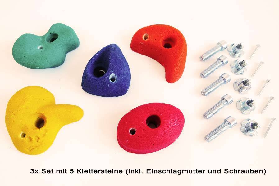 hier354D7t4Om3WRlN 15er Set Klettersteine klein Klettergriffe für Kletterwand Spielturm