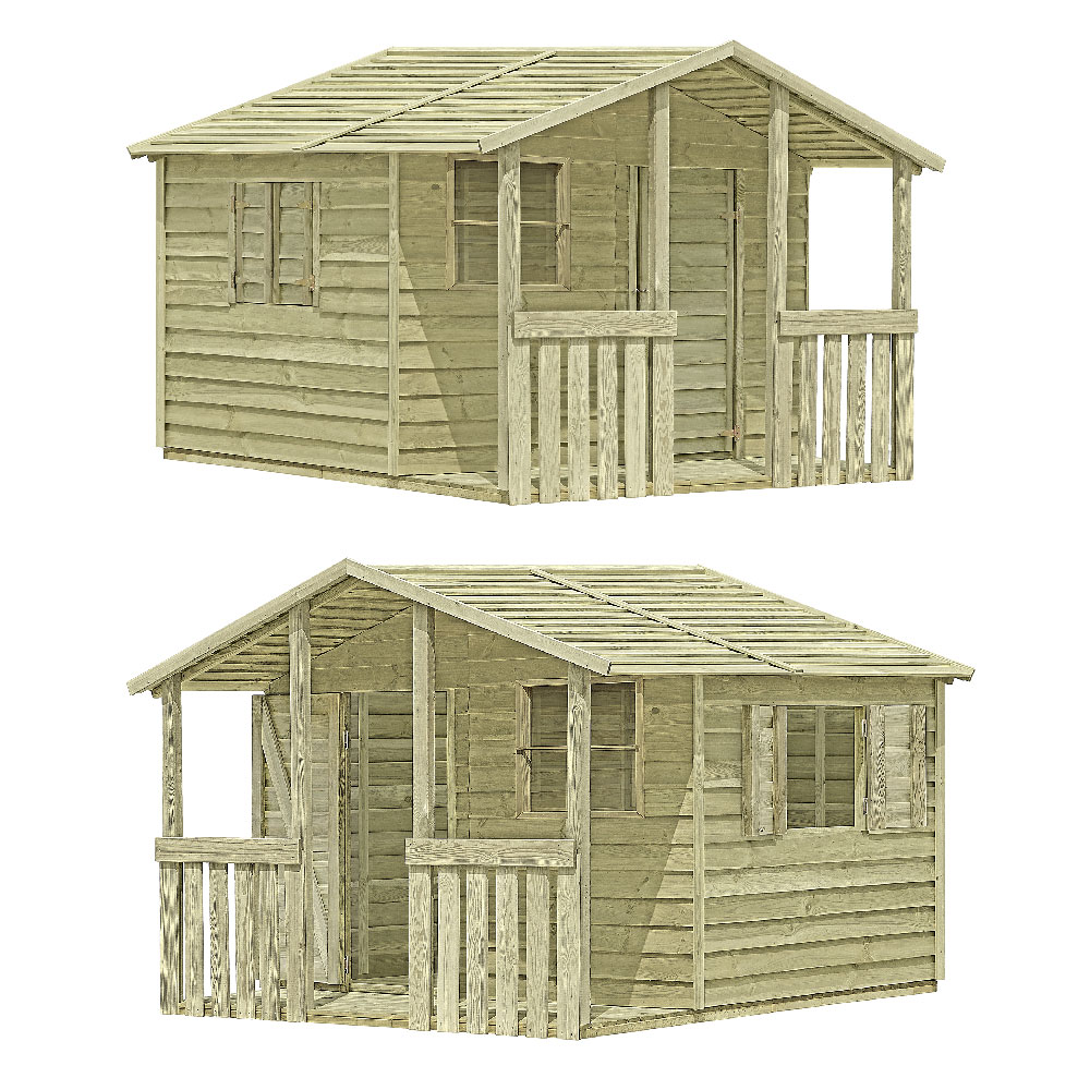 Kinderspielhaus Mattis Kiefer KDI Stülpschalung 225 x 216 cm