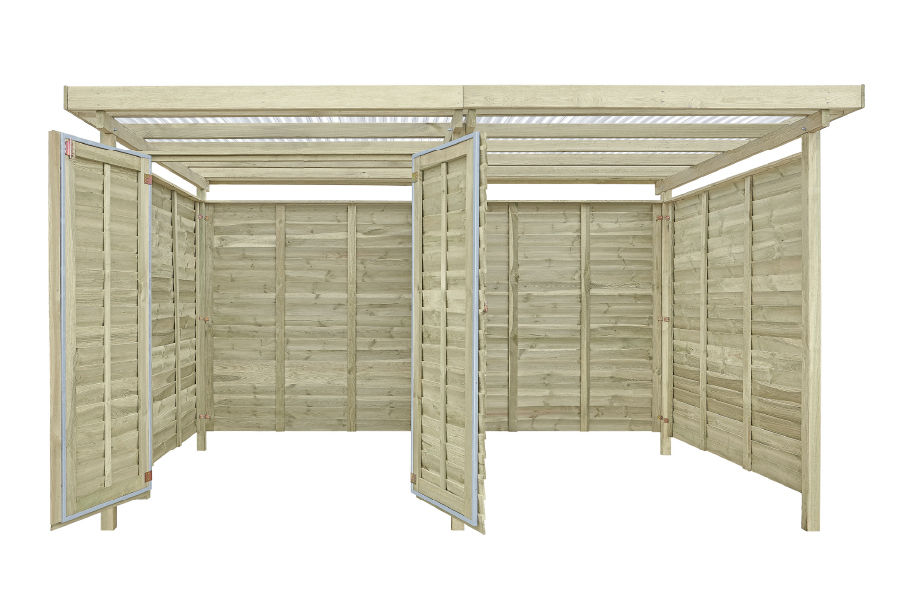 Gerätehaus Cargo Duo mit Box Kiefer KDI 408 x 254 cm Gerätehaus Cargo Duo mit Box Kiefer KDI 408 x 254 cm