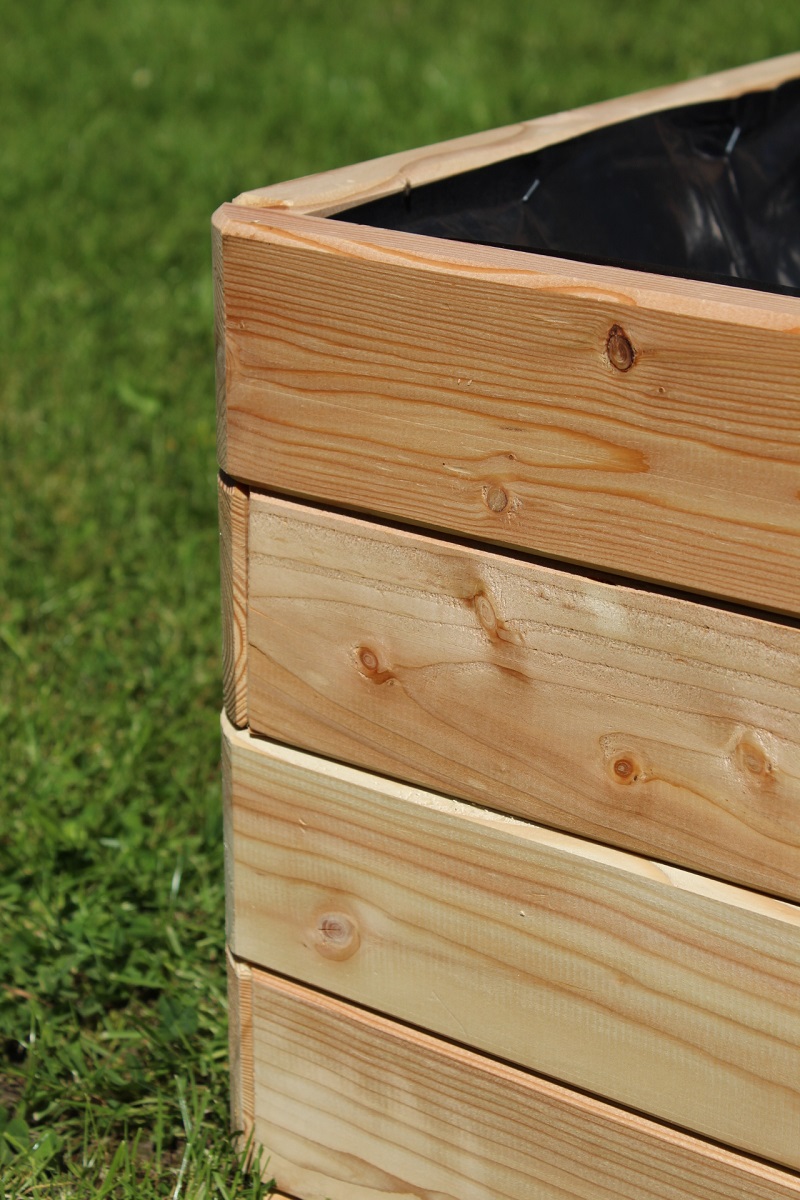 Massiver Pflanzkasten Mammut 80x50xH39 cm aus Lärchenholz natur Blumenkasten Blumentopf Pflanzkübel Kräutertopf