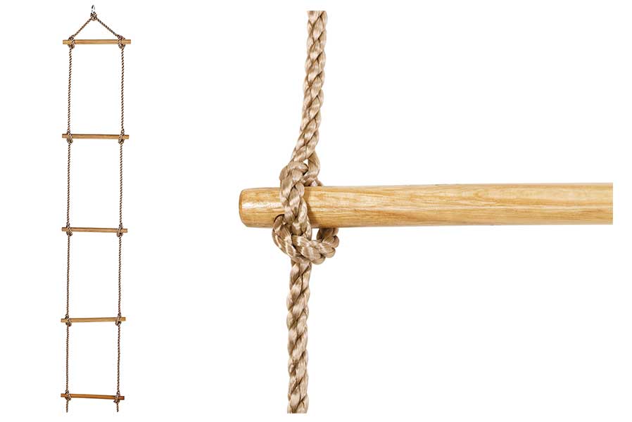 Strickleiter für Kinder Seilleiter Kletterseil Sprossen Ø 22 mm Sprossen-Länge 30 cm Strickleiter für Kinder Seilleiter Kletterseil Sprossen Ø 22 mm Sprossen-Länge 30 cm