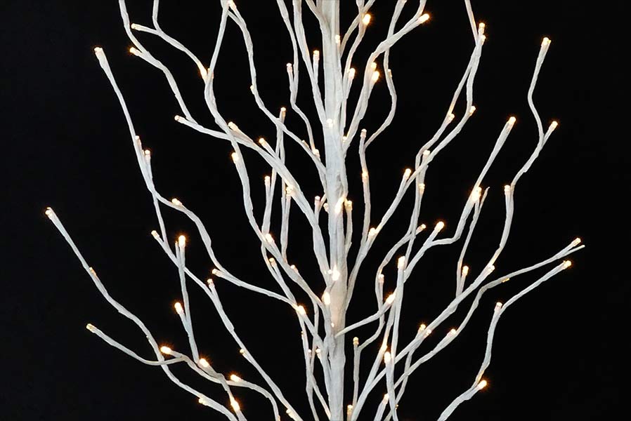 zweige-weiss-led LED-Baum weiß mit 240 LED warmweiß für  Weihnachten außen 240 cm hoch
