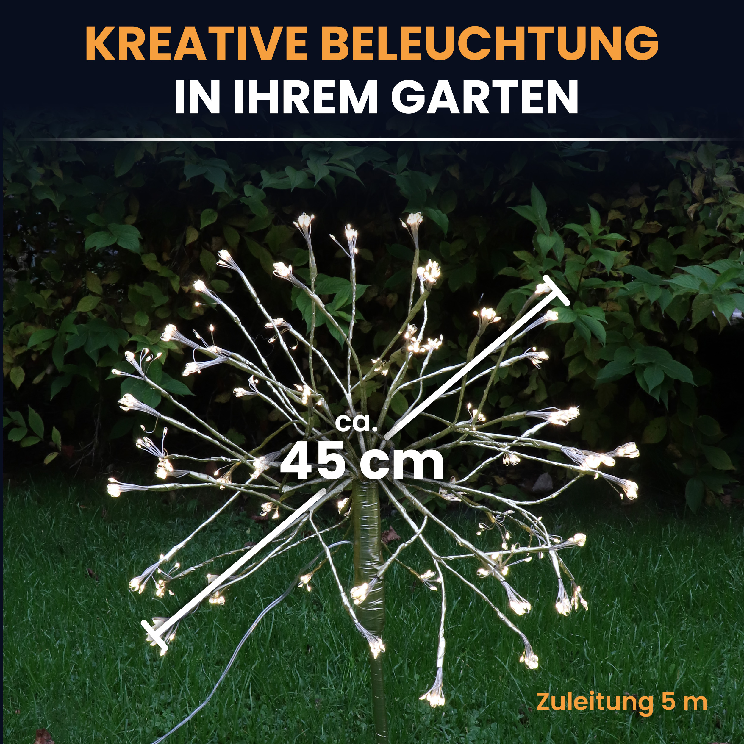 43ql0W6UjRJyPZ Lichterbaum 45 cm 600 LED warmweiß Timer-Funktion LED-Dekoration LED-Baum Weihnachtsdeko