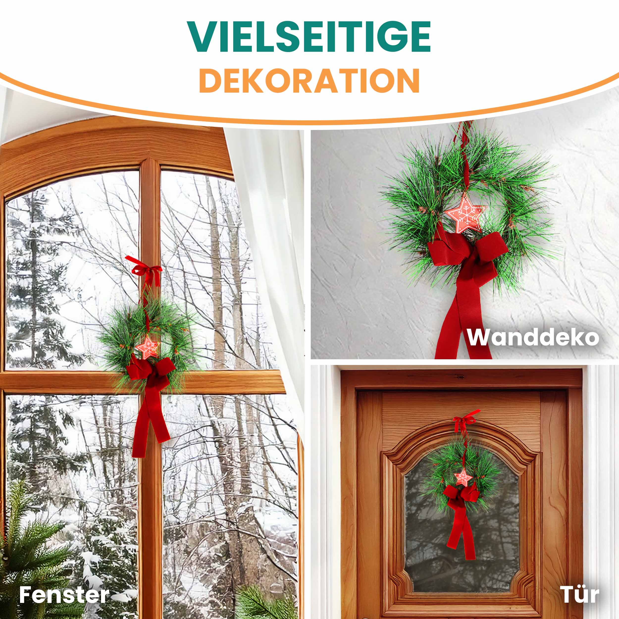 Advents-Türkranz Türschmuck Ø 22 cm