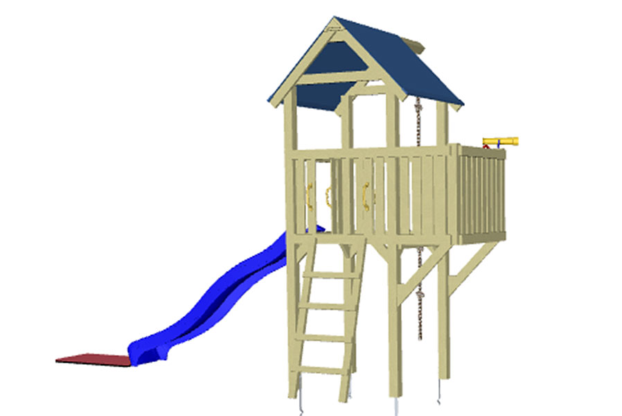 Spielturm Eroberer 118x118x350 cm mit Rutsche 300 cm Spielturm Eroberer 118x118x350 cm mit Rutsche 300 cm