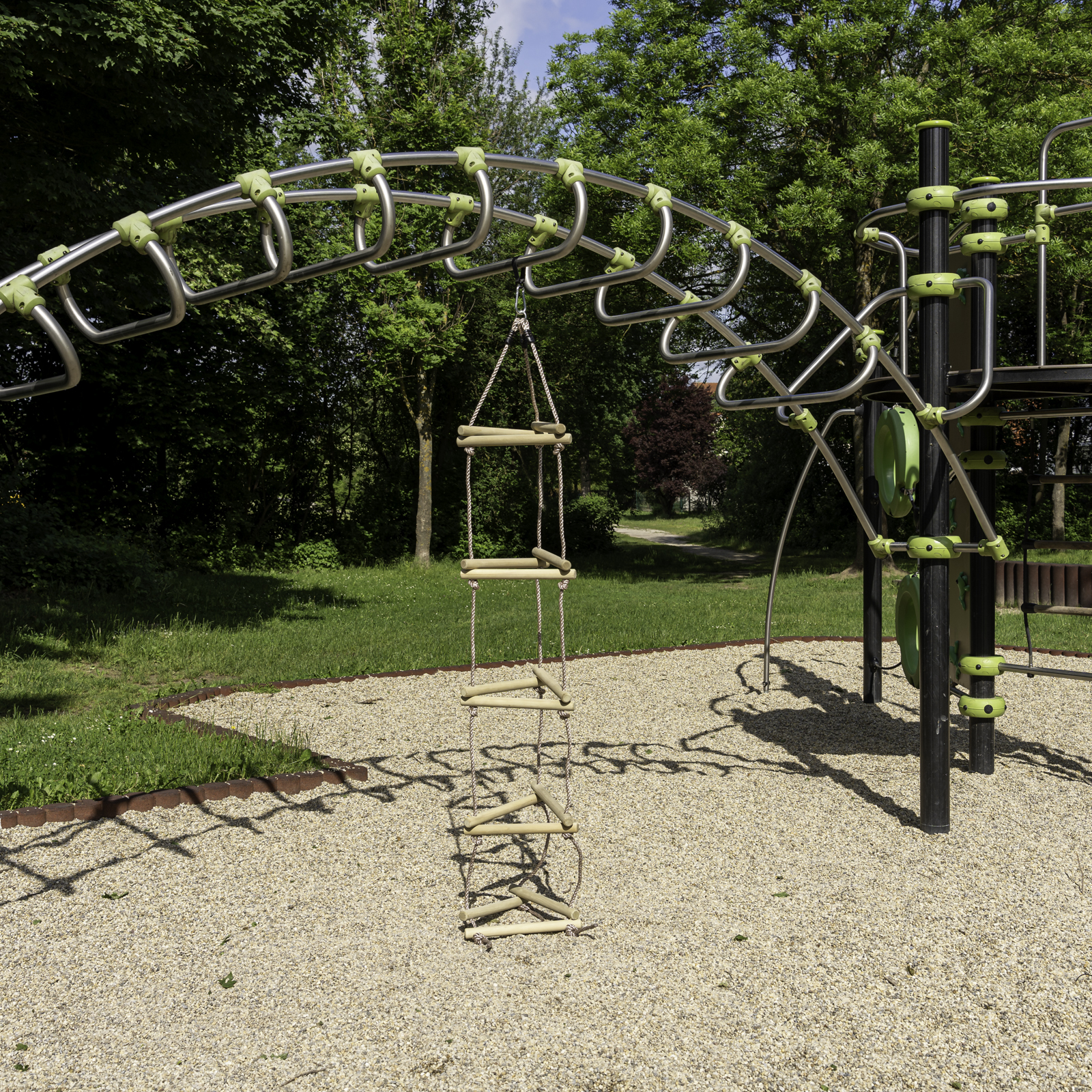 Strickleiter 2 m mit Holzsprossen 5 Ebenen für Kinder Kletterleiter für Spielturm