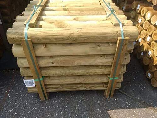 Palisaden Ø 10 cm aus kesseldruckimprägniertem Holz Palisade zur Beetumrandung Beeteinfassung