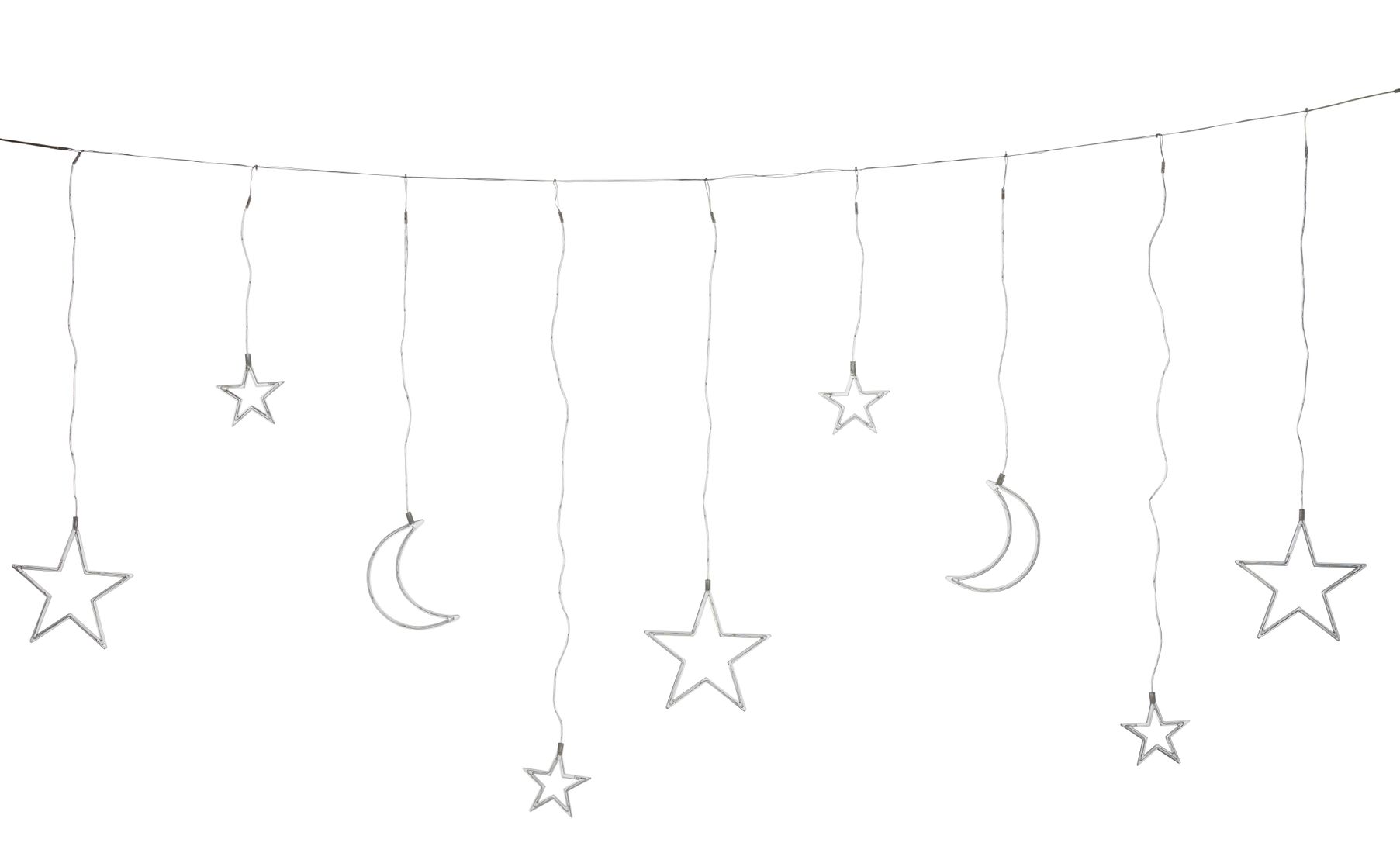 LED-Vorhang Weihnachtsmotive Lichterkette LED warmweiß Fensterdekoration außen innen