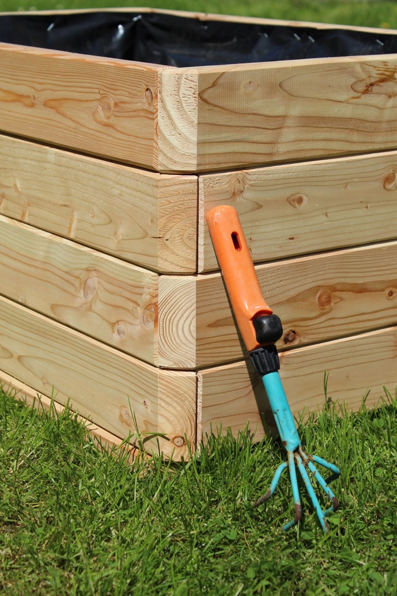 Massiver Pflanzkasten Mammut 80x50xH39 cm aus Lärchenholz natur Blumenkasten Blumentopf Pflanzkübel Kräutertopf