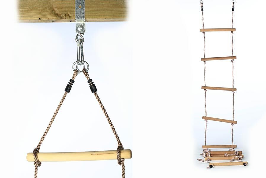 Strickleiter für Kinder Seilleiter Kletterseil Sprossen Ø 35 mm Sprossen-Länge 40 cm