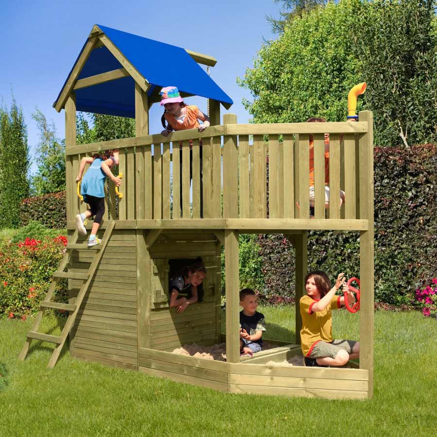 Spielturm Piratenschiff Spielhaus aus Holz