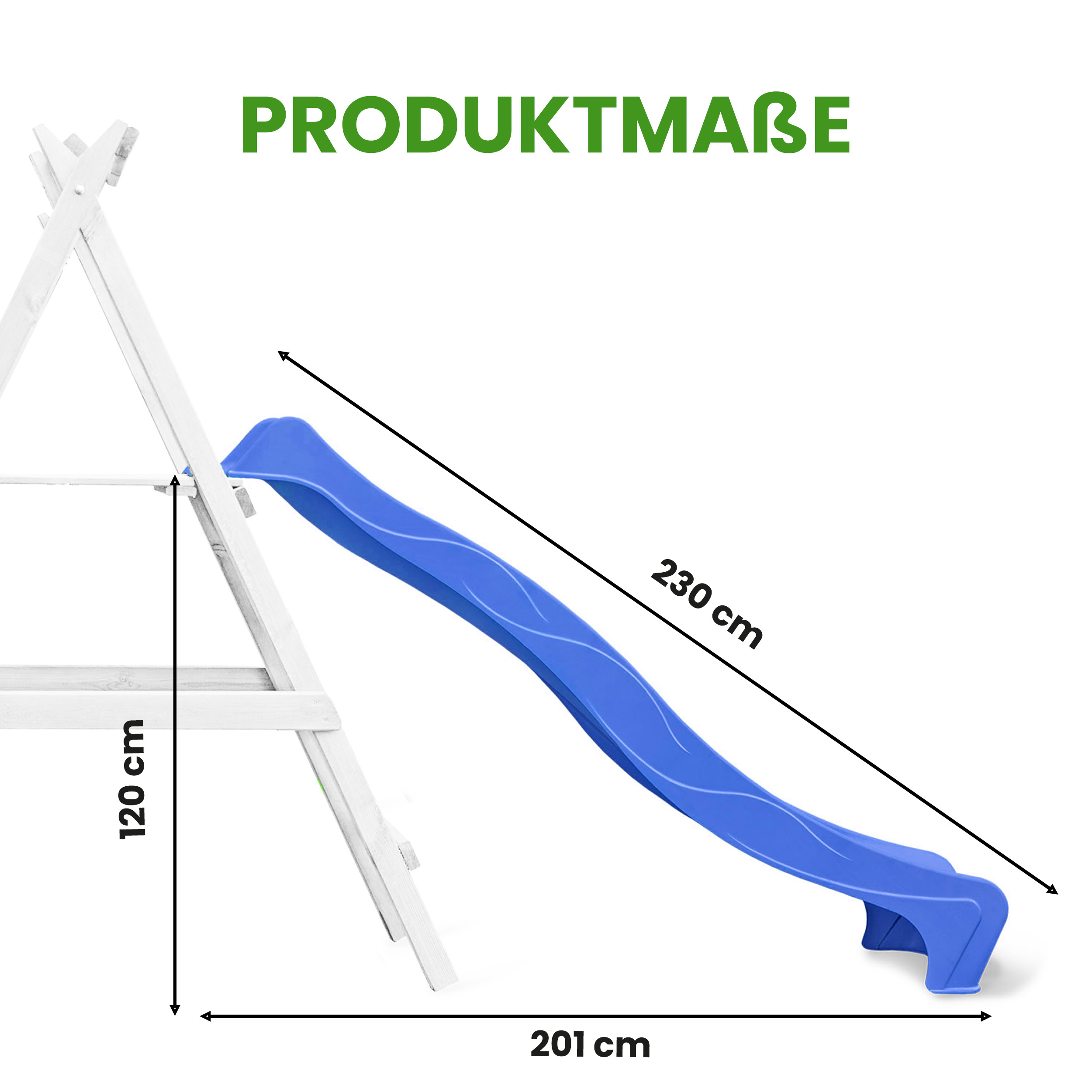 Wellenrutsche Länge 230 cm Rutsche für Podest 115-125 cm Wellenrutsche Länge 230 cm Rutsche für Podest 115-125 cm