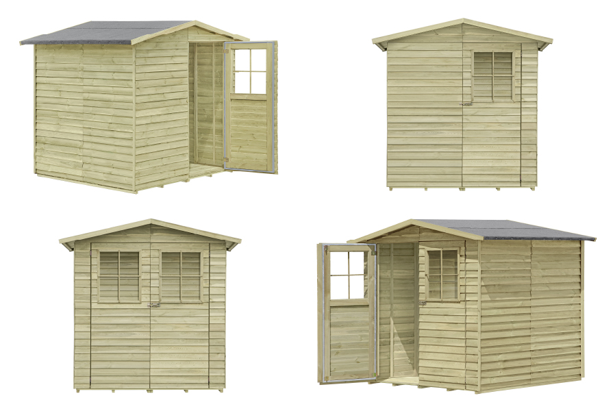 Holzgerätehaus Viggo Kiefer KDI Stülpschalung 180 x 180 cm