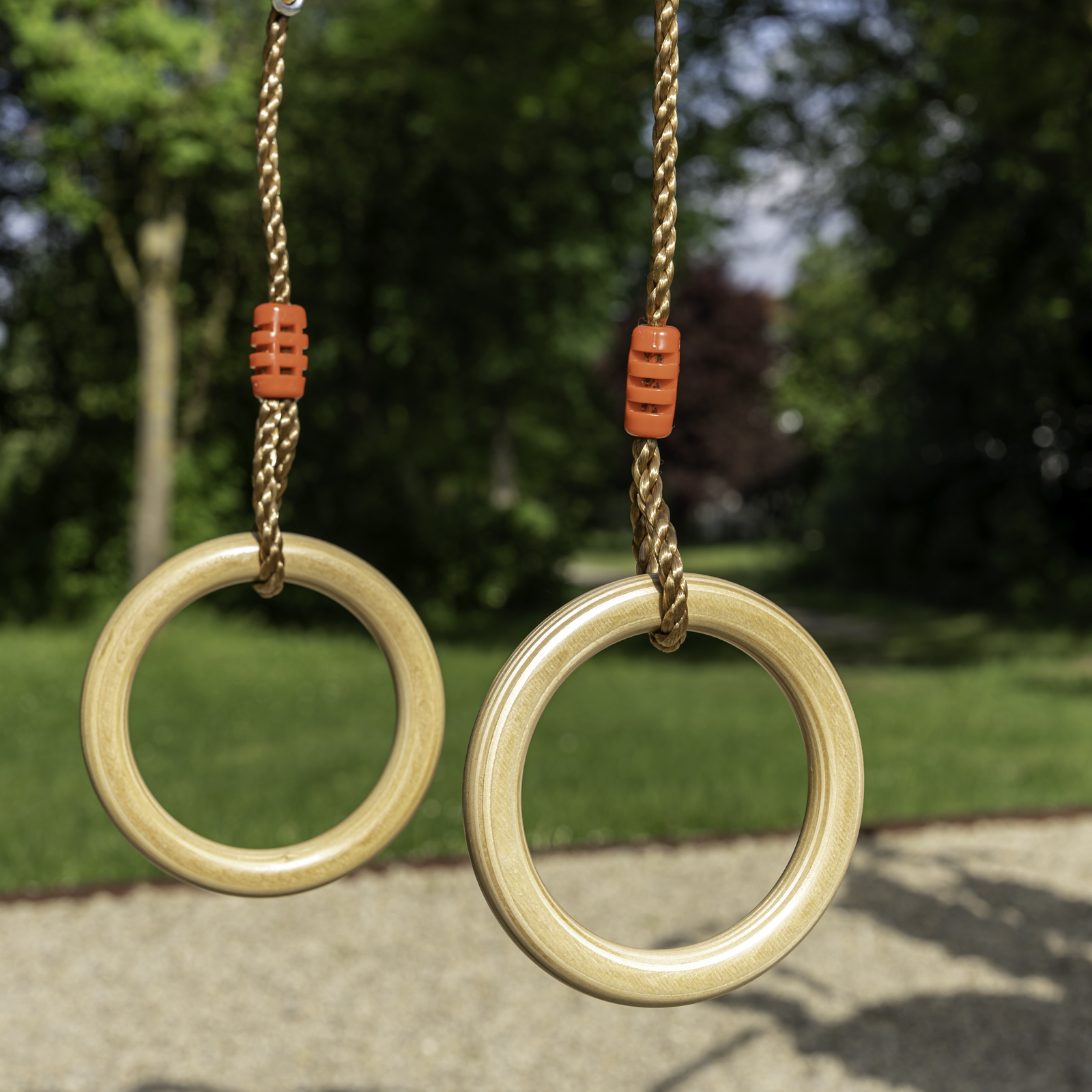 Turnringe für Kinder aus Holz wetterfest für Schaukel oder Spielturm