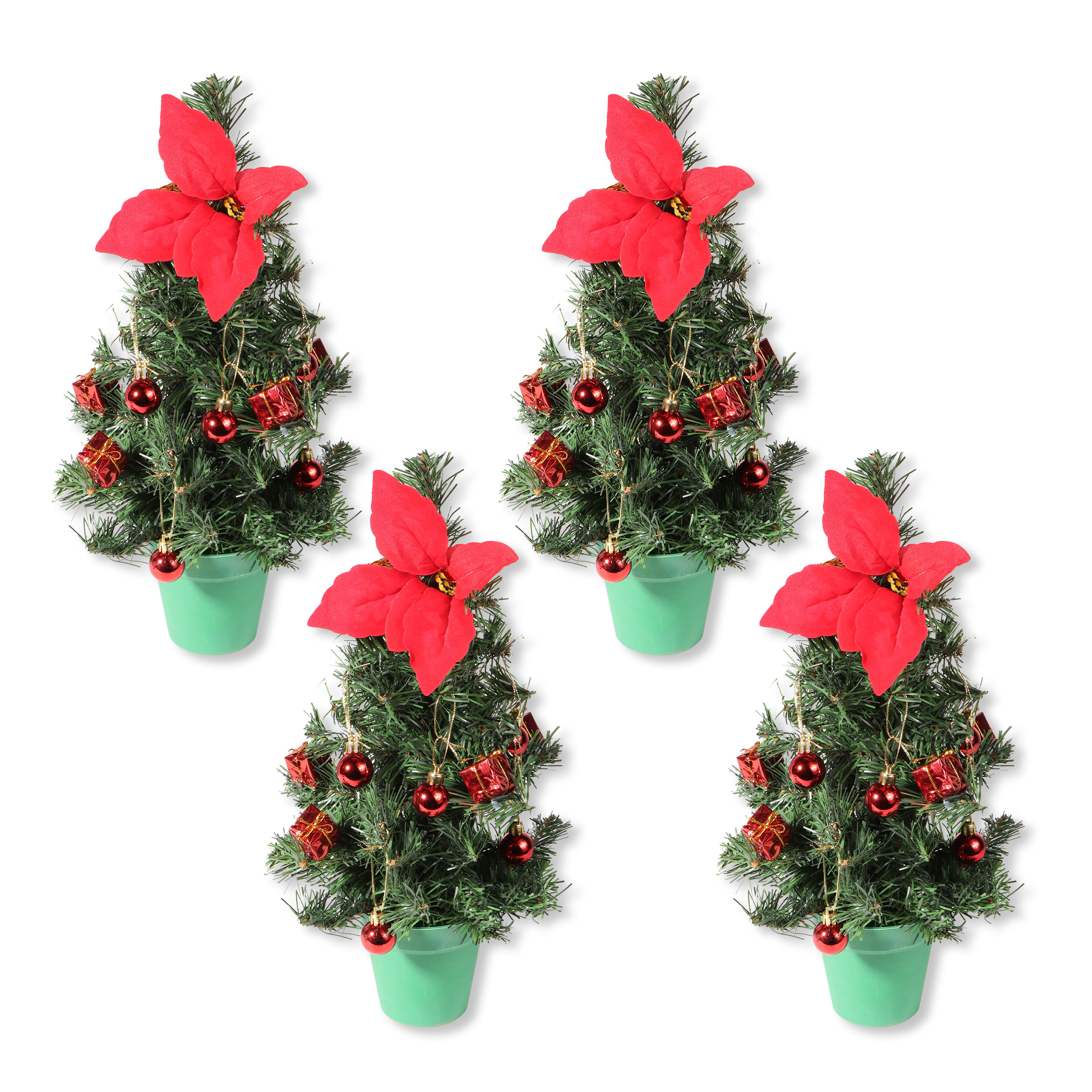 Weihnachtsbaum künstlich Mini-Weihnachtsbaum 40 cm mit roten Christbaumkugeln