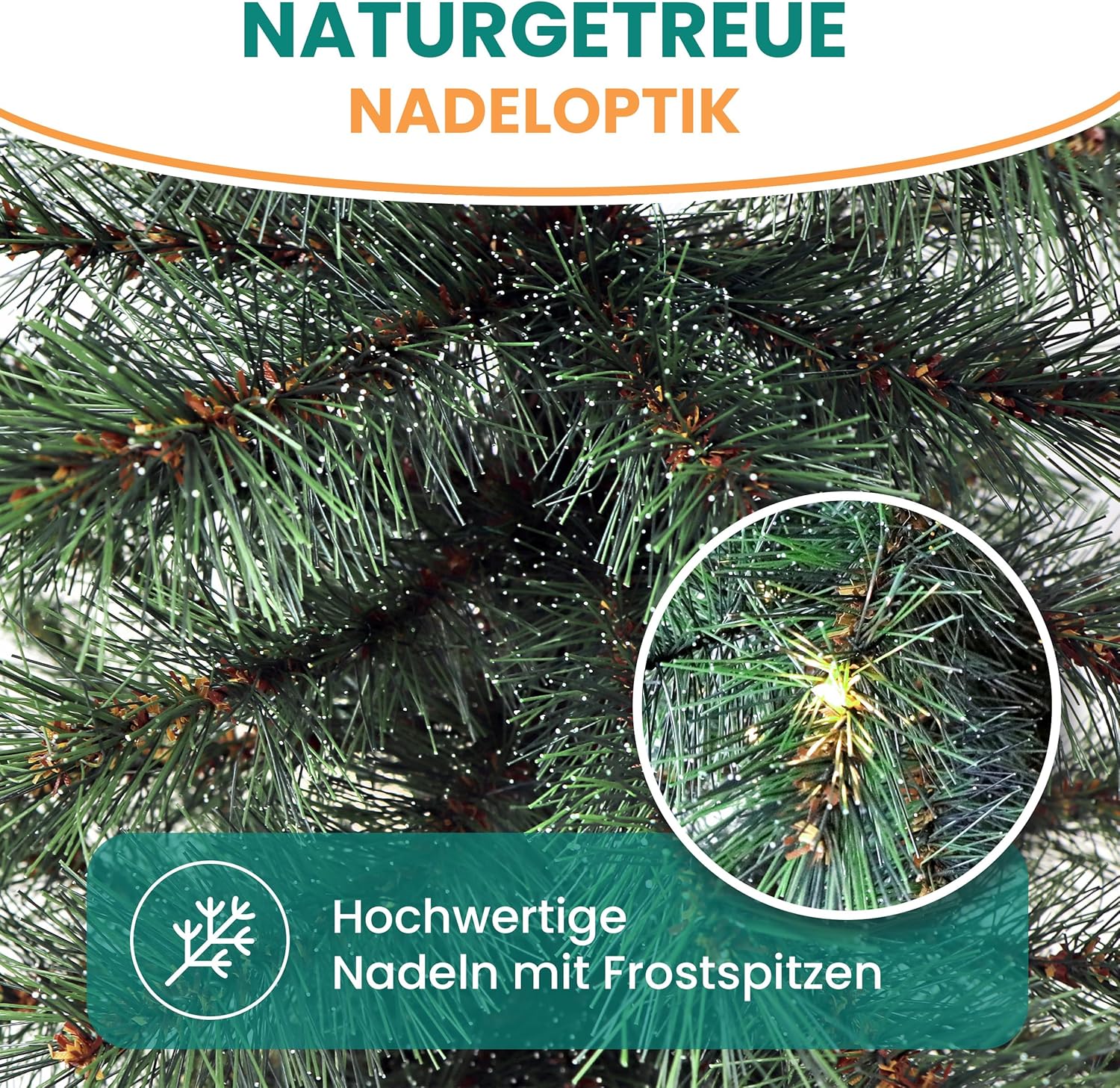 Künstlicher Weihnachtsbaum LED warmweiß kiefernähnlich mit Frosteffekt batteriebetrieben beleuchtet Künstlicher Weihnachtsbaum LED warmweiß kiefernähnlich mit Frosteffekt batteriebetrieben beleuchtet
