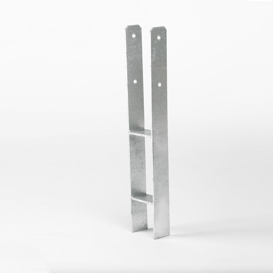 H-Anker 71 mm Pfostenträger 600x71x6 mm für Pfosten 7x7 cm Pfostenschuh Spielturm Carport