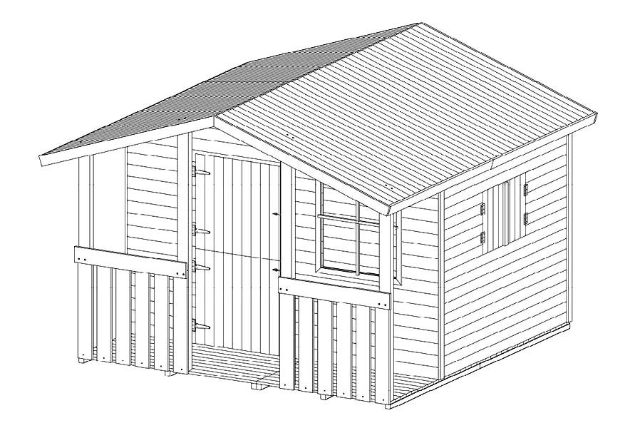 Spielhaus Holz 207x200 cm Kinderspielhaus Lisa Spielhaus Holz 207x200 cm Kinderspielhaus Lisa