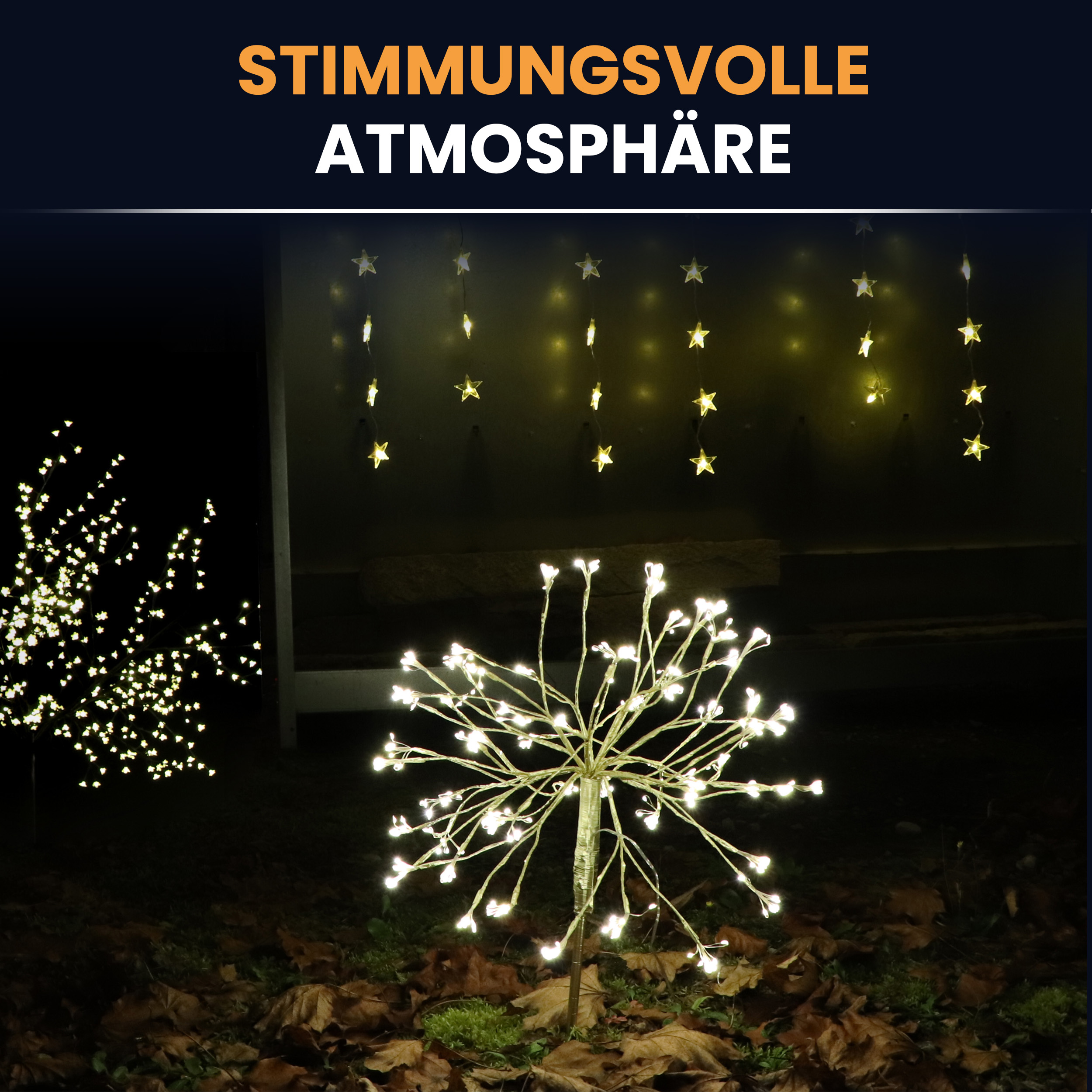 63jJBPoz4gm0Ah Lichterbaum 45 cm 600 LED warmweiß Timer-Funktion LED-Dekoration LED-Baum Weihnachtsdeko