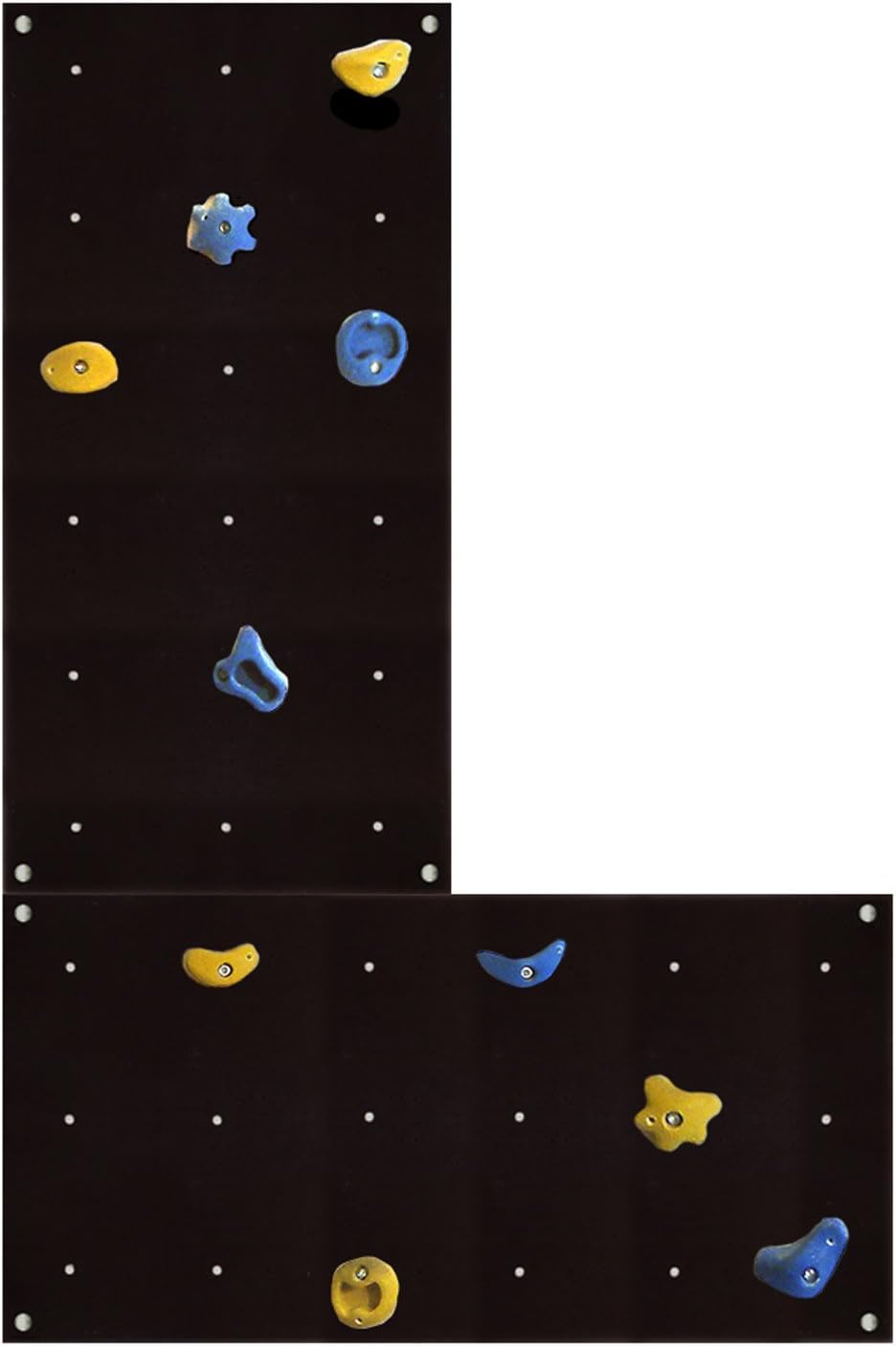 Kletterwand Outdoor mit bunten Klettersteinen und Montagematerial für Kinder und Erwachsene