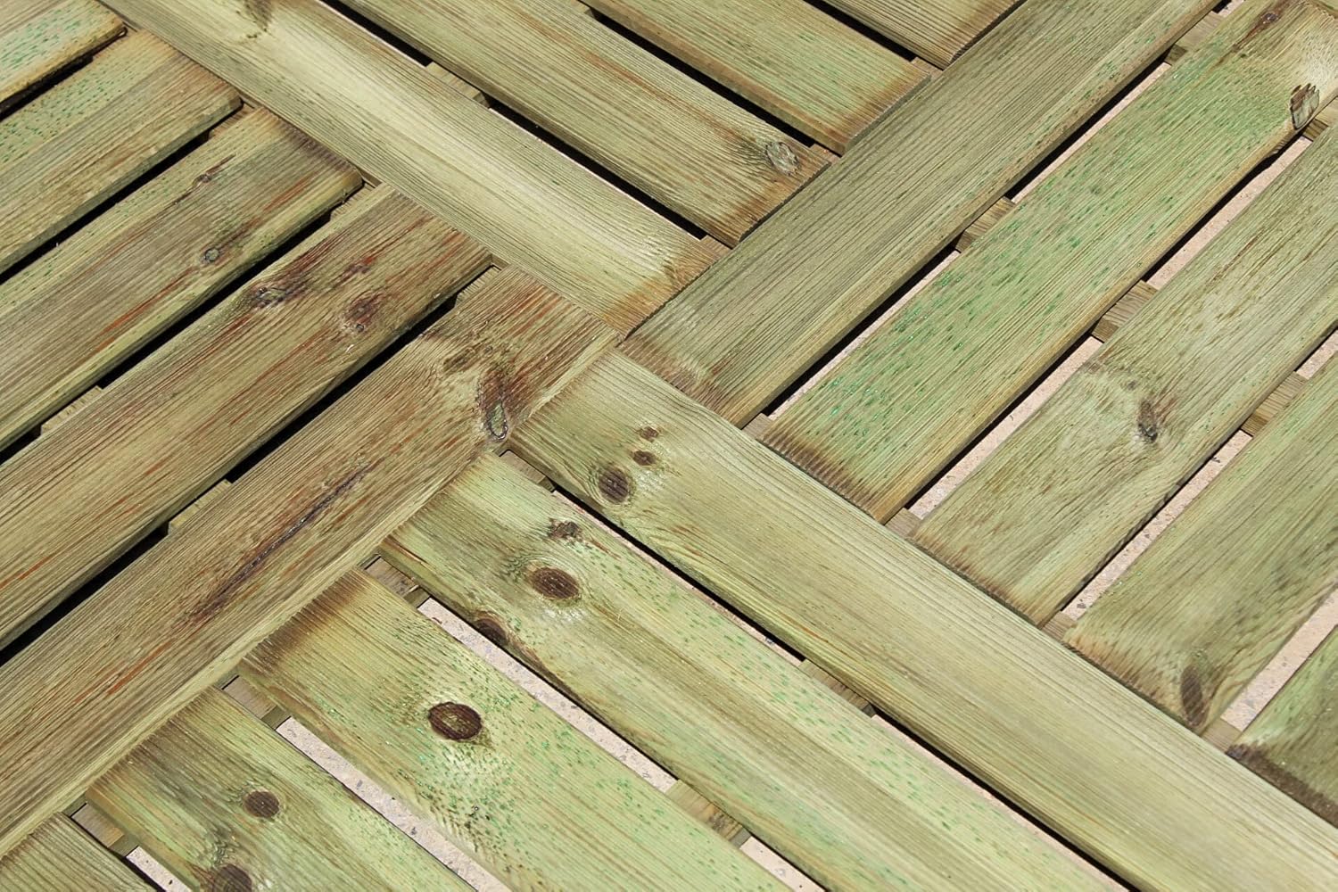 Holzfliese grün imprägniert 50x50 cm Fliese Bodenfliese Terrassenfliese