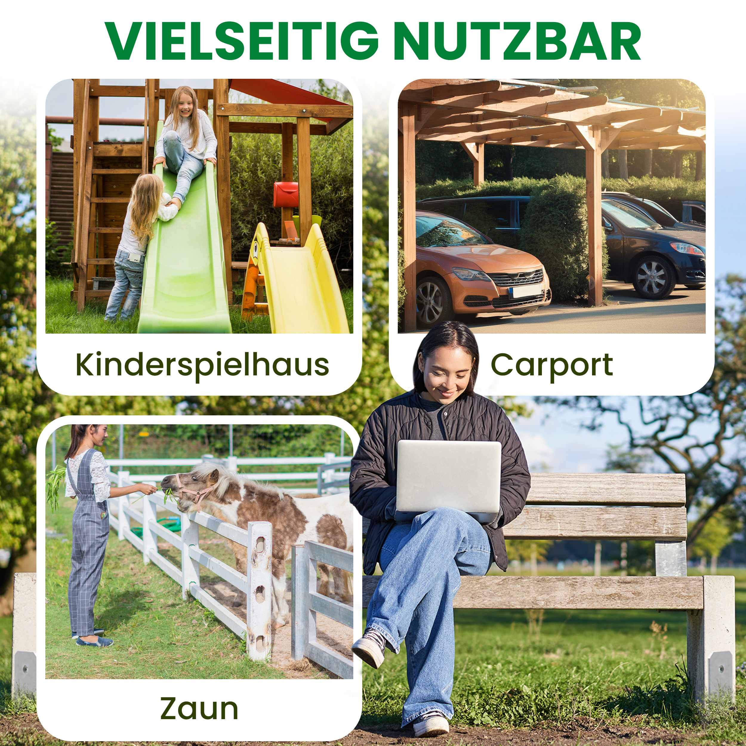 H-Anker Pfostenträger verzinkt für Holz-Pfosten 