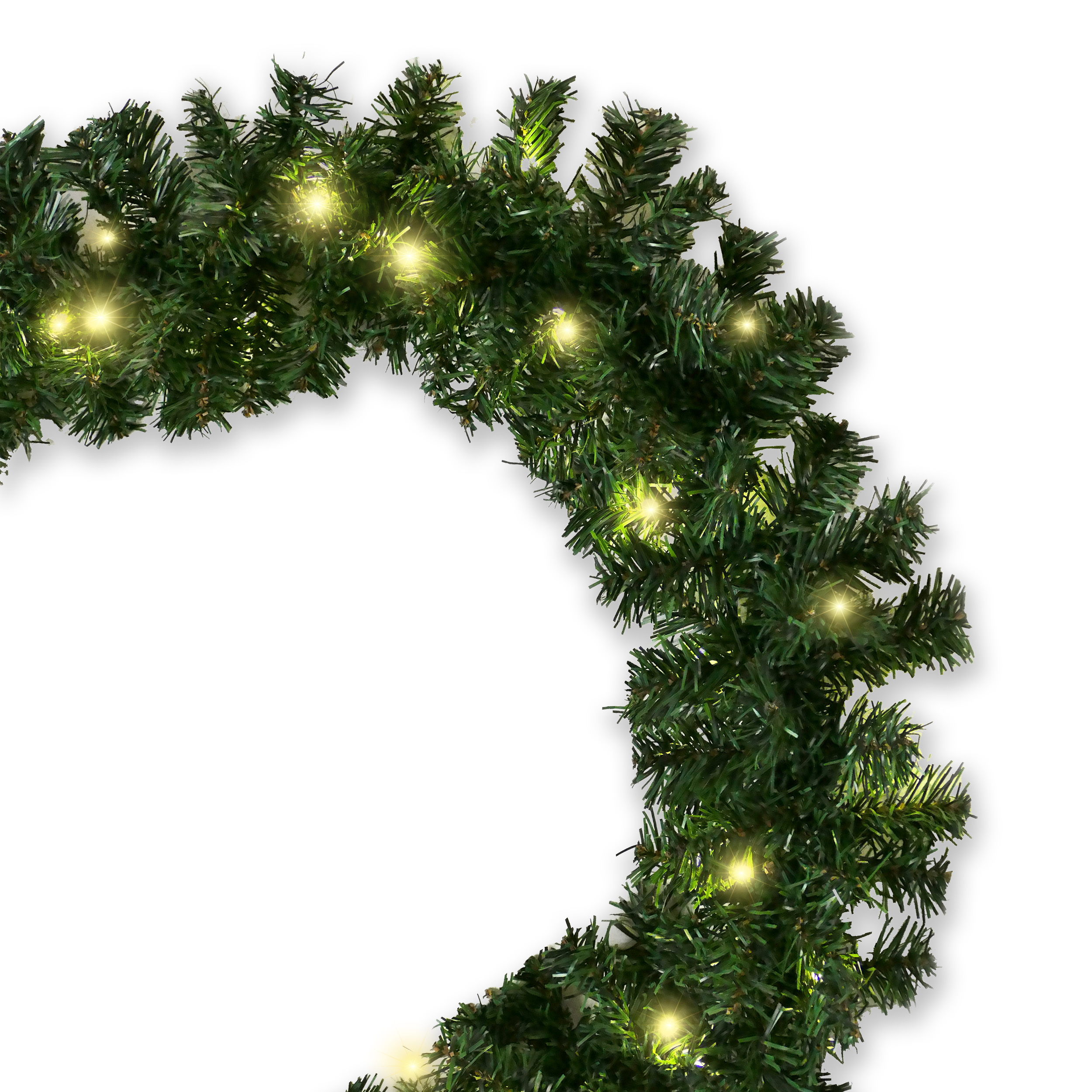 Künstliche Tannengirlande mit Beleuchtung LED Warmweiß 40 LED 2,7 m Weihnachtsdeko Weihnachtsgirlande