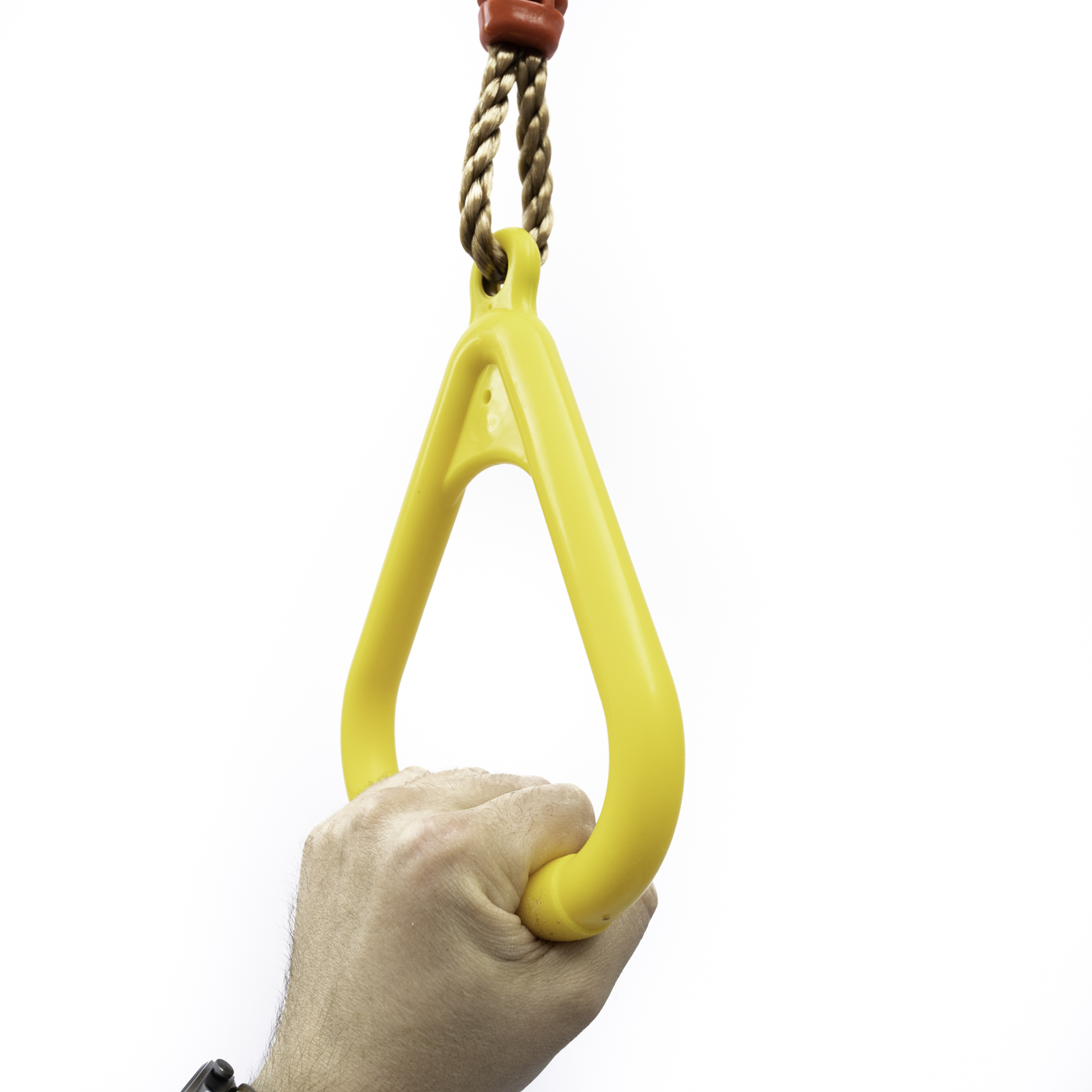 Trapez mit Kunststoffringen Holztrapez für die Schaukel außen