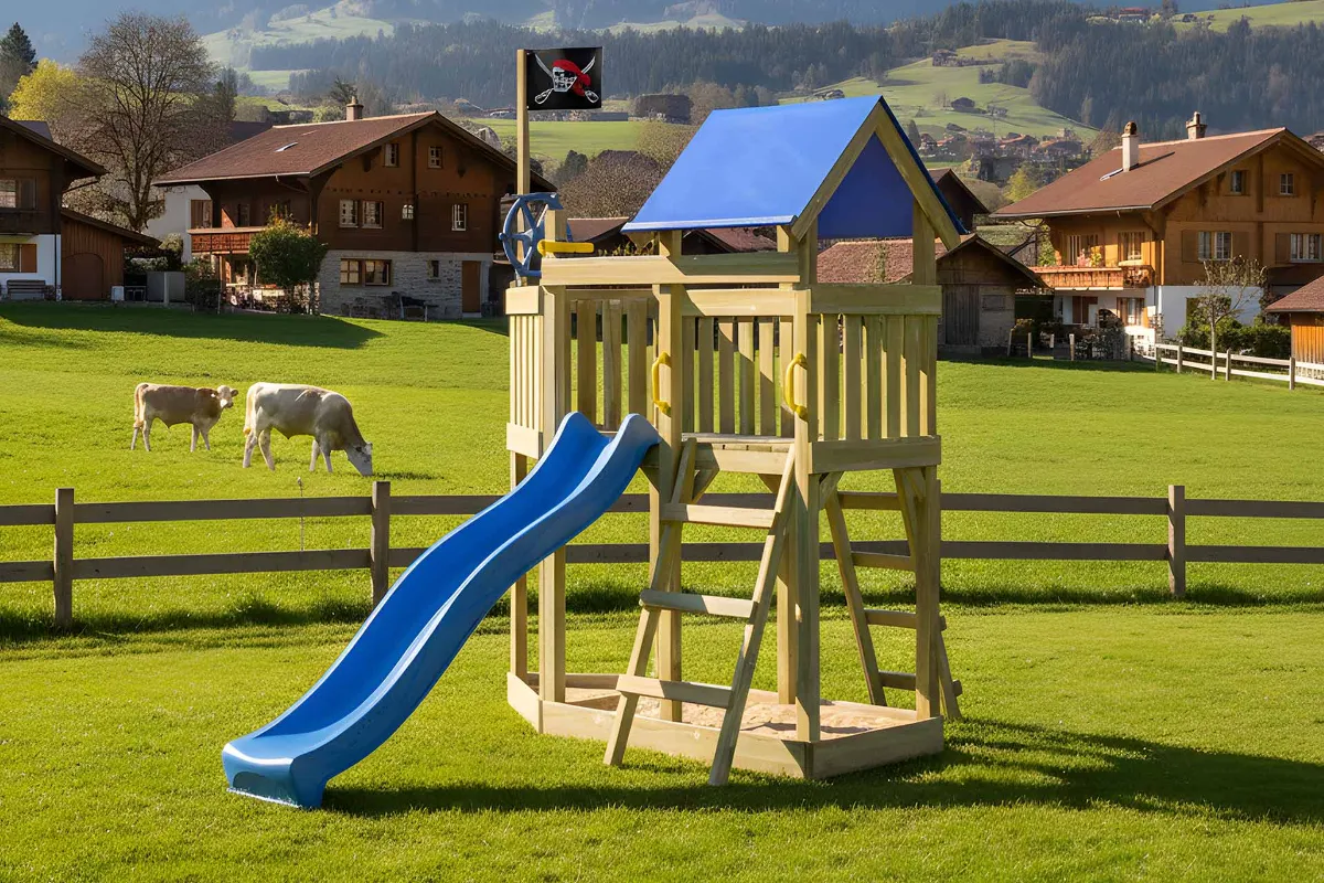 Spielturm Georg Aktiv mit Podest und Leiter