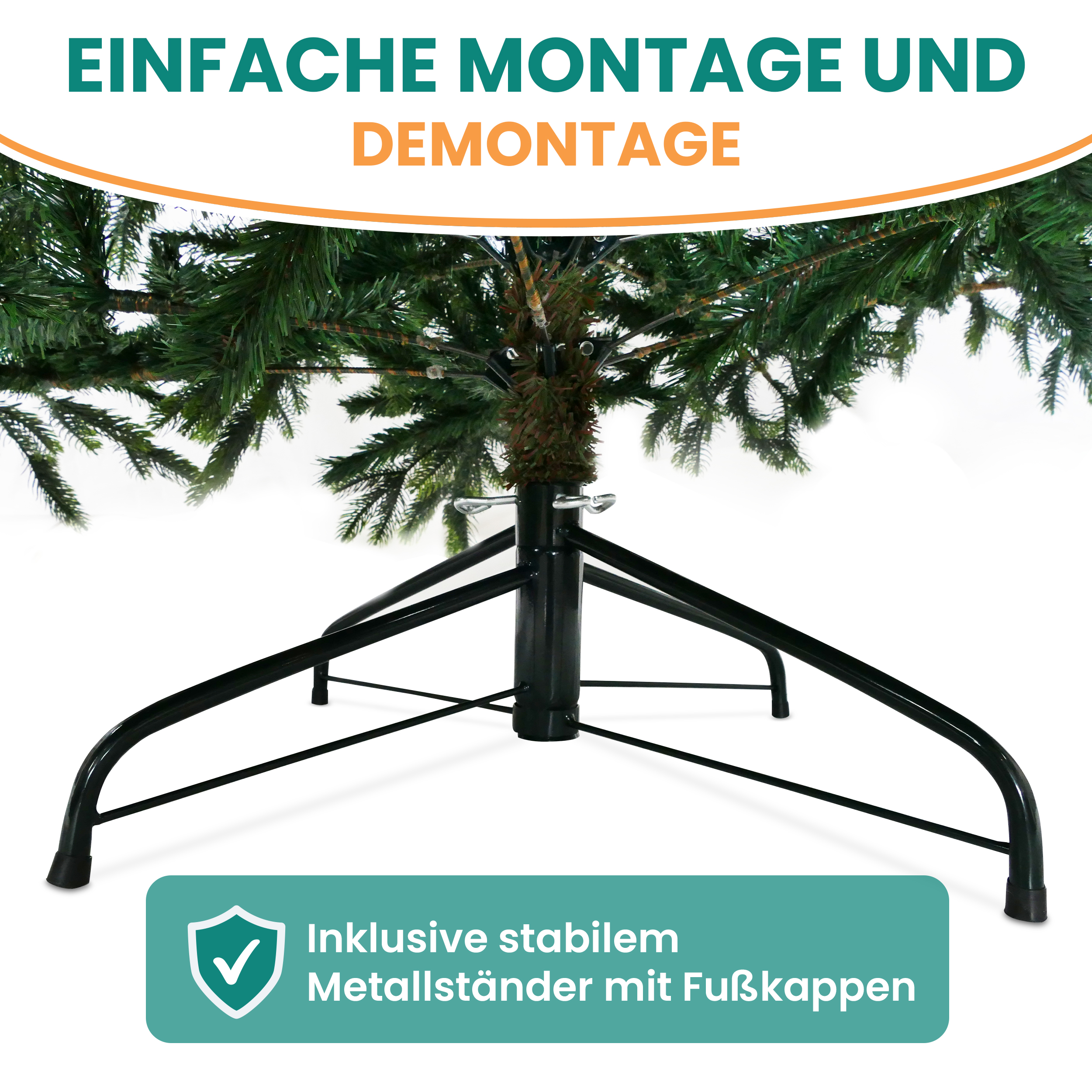 BonTree Tanne künstlicher Weihnachtsbaum mit LED Christbaum