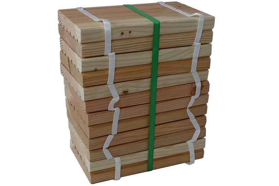 11111 Rollweg aus Lärchenholz Gartentritte Trittplatten aus Holz Fliesen Weg im Garten