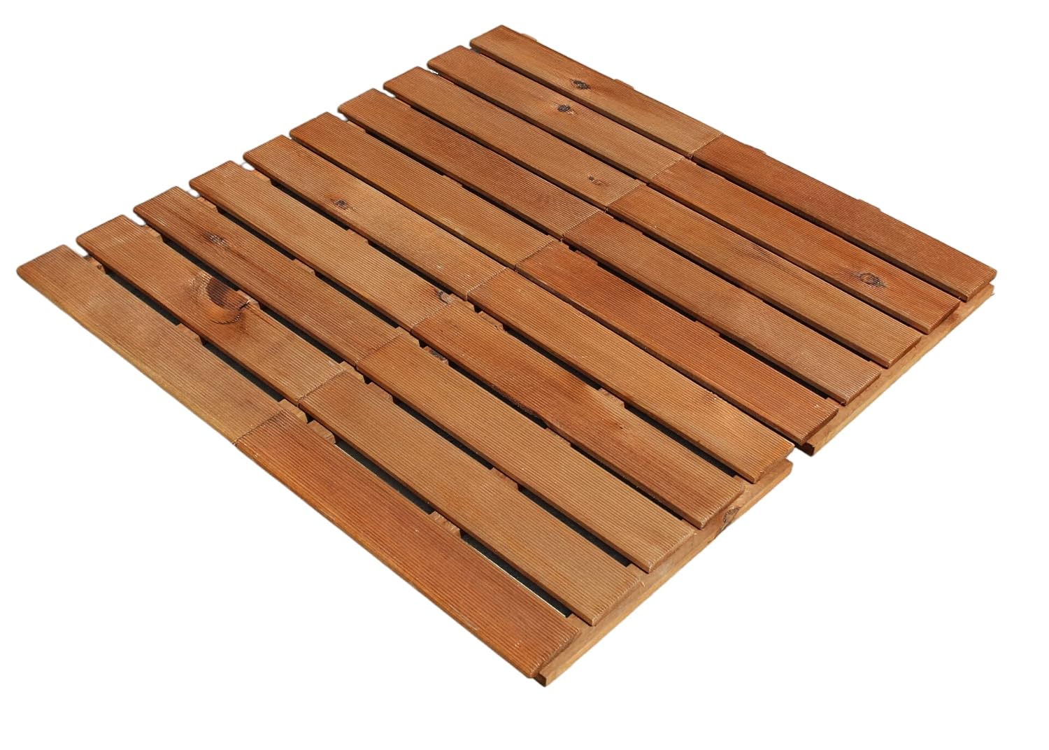 Holzfliese braun imprägniert 50x50 cm Fliese Bodenfliese Terrassenfliese