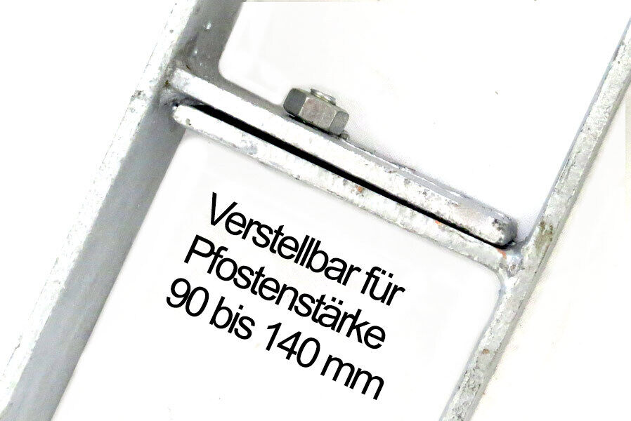ddddTmCt1vSOg7DzA H-Anker verstellbar 600x60x5 mm für Pfosten von 90-140 mm Pfostenanker