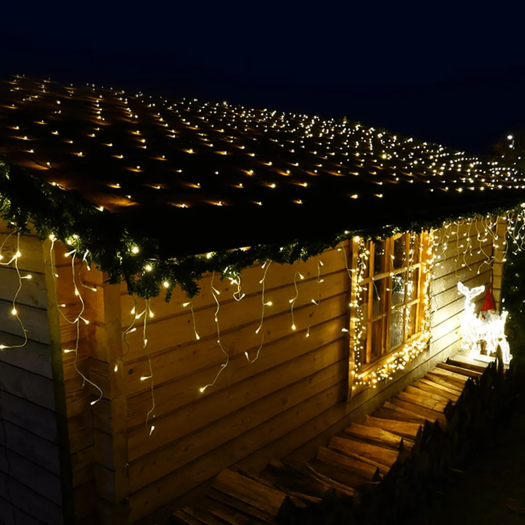 LED-Lichternetz 4×1 m warmweiß 160 LED