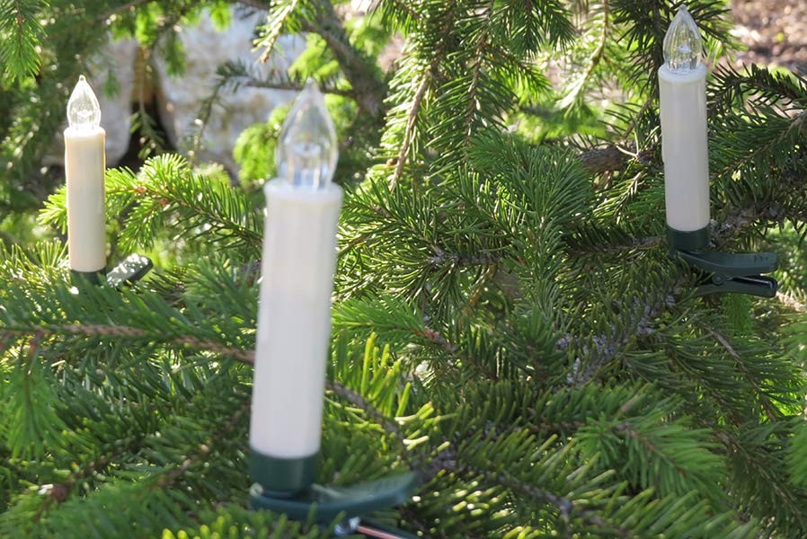 Weihnachtsbaum-Lichterkette 25 m 50 LED-Kerzen mit Timer-Funktion